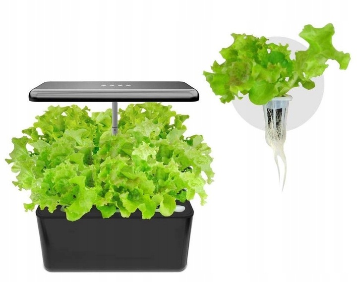 Doniczka hydroponiczna HEVA samopodlewająca idealna na zioła LED wzrost