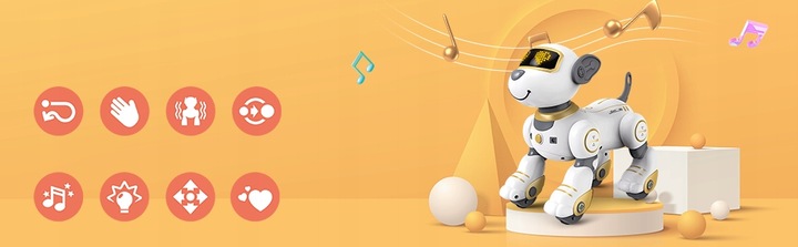 ROBOT INTERAKTYWNY PIES ZDALNIE STEROWANY PIESEK PROGRAMOWANY 17 FUNKCJE