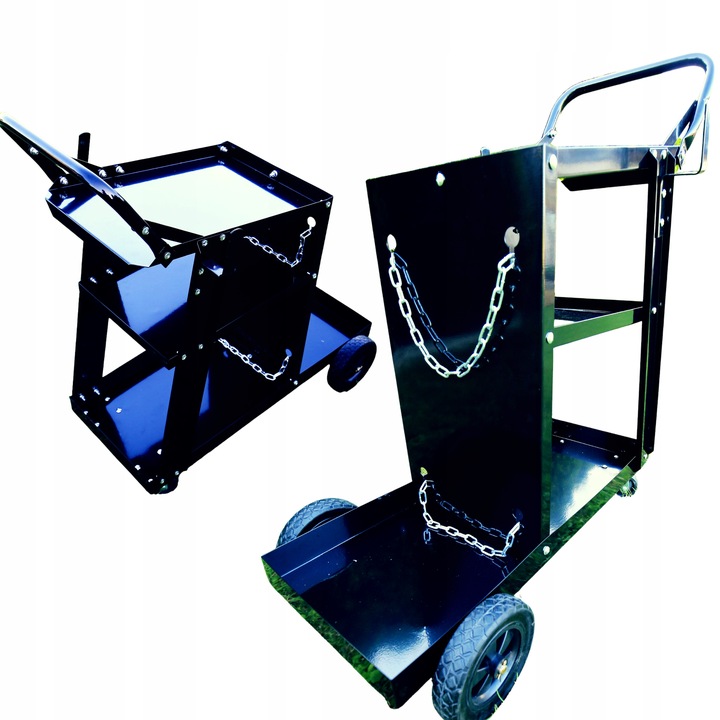 WÓZEK SPAWALNICZY DO SPAWANIA Z PÓŁKĄ NA BUTLĘ 3 PÓŁKI MOBILNY UDŹWIG 60 KG