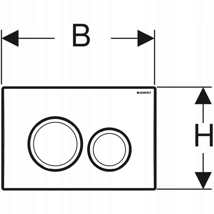Przycisk spłukujący do WC Geberit DELTA 20 biały 115.127.11.1