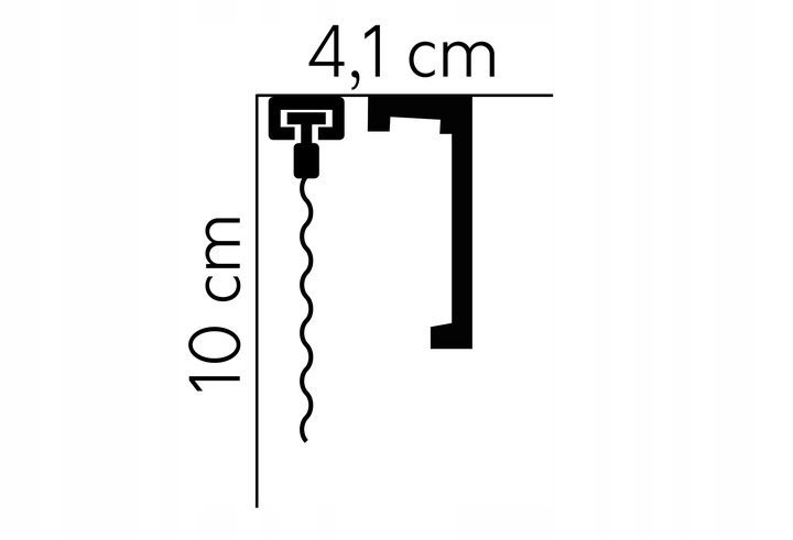 Listwa karniszowa maskownica 10cm LED MARDOM DECOR QL026 dł. 2,4mb