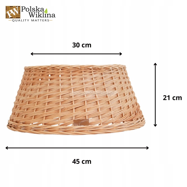 OSŁONA NA STOJAK POD CHOINKĘ WIKLINOWA Ø 45CM NATURALNA