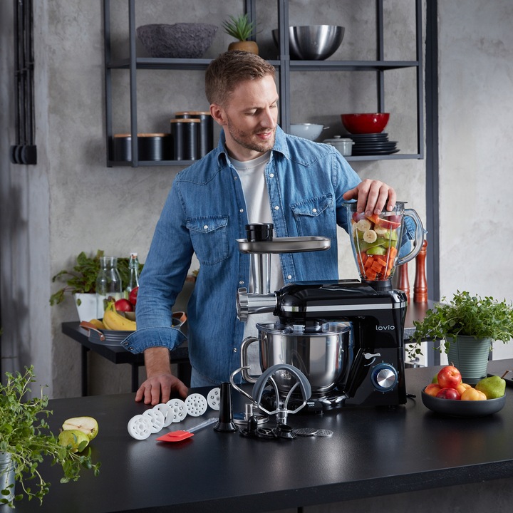 Robot kuchenny mikser planetarny blender kielichowy maszynka do mięsa LOVIO