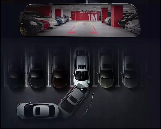 WIDEOREJESTRATOR JAZDY DOTYKOWY KAMERA COFANIA REJESTRATOR PRZÓD TYŁ MenuPL