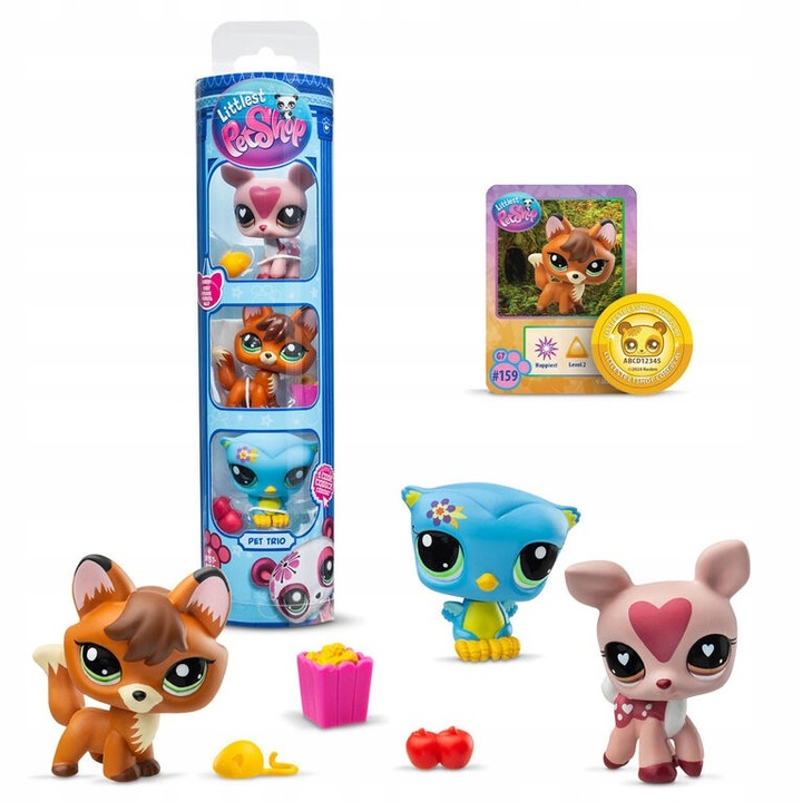 Littlest Pet Shop zestaw figurek tuba zwierzątka Sowa Lis Jeleń seria 3