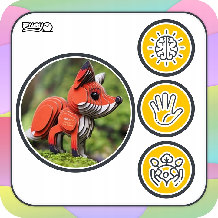 Lis Eugy. Eko Układanka Puzzle 3D