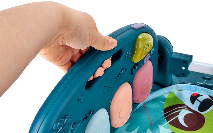 MATA EDUKACYJNA Z PIANINKIEM GRZECHOTKI GRYZAKI DLA NIEMOWLĄT DZIECI