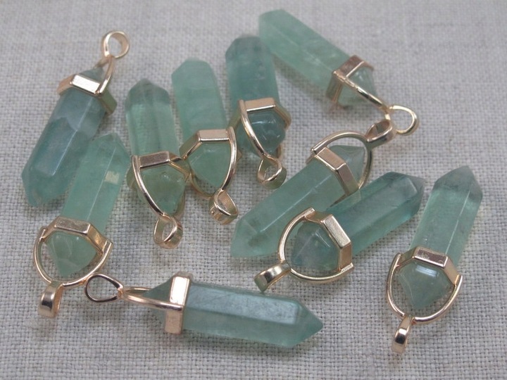 WISIOREK kamień FLUORYT ZIELONY naszyjnik [W1194]