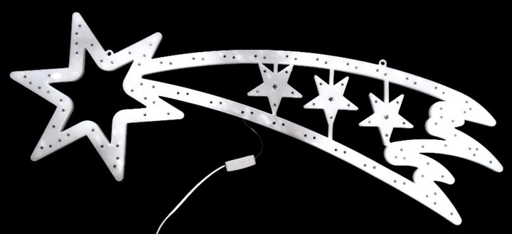 KOMETA OZDOBA ŚWIĄTECZNA W OKNO MULTIKOLOR LED 58 CM