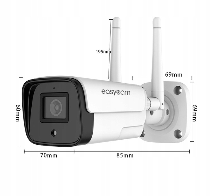 Kamera IP EasyCam zewnętrzna WiFi IR 30m Tuya 2MPx