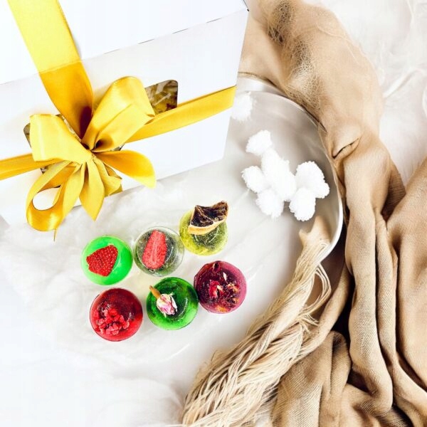 Bombki Herbaciane MINI. Zestaw prezentowy 6szt