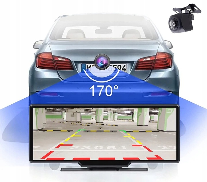 Stacja Ekran Monitor Nawigacja Rejestrator 4K Kamera Android Auto CarPlay