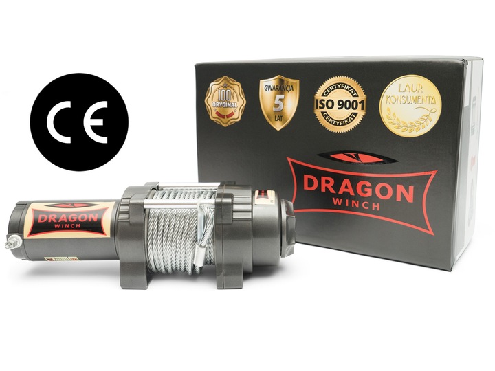 1,6T WYCIĄGARKA DRAGON 12V ELEKTRYCZNA WCIĄGARKA linowa pługa quada +pilot