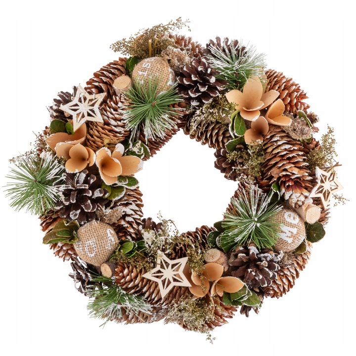 Wianek świąteczny na drzwi stroik wieniec Altom Design szyszki 30 cm