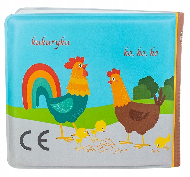 Miękka książeczka do kąpieli z piszczkiem Mała Farma