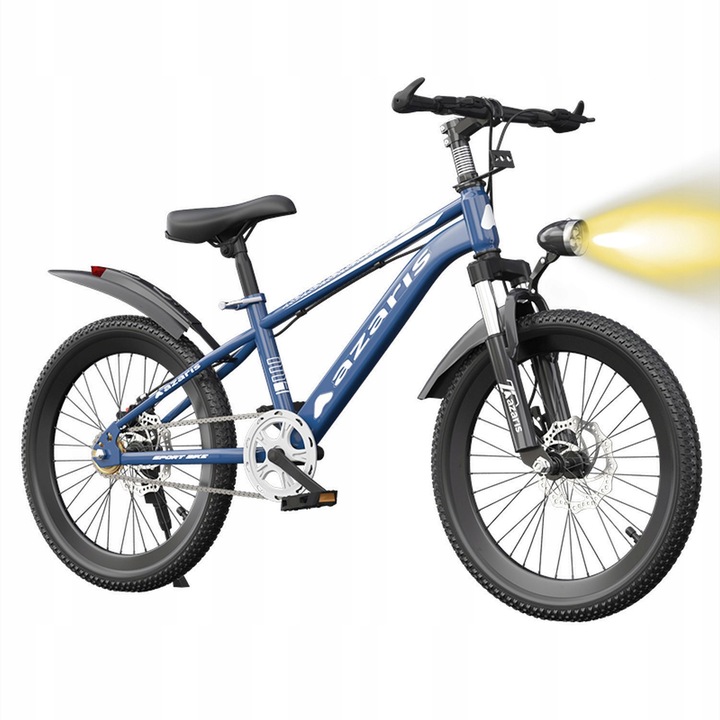 ROWER DZIECIĘCY ROWEREK 20 CALI TARCZE KOŁA BOCZNE AMORTYZATOR PRZERZUTKI