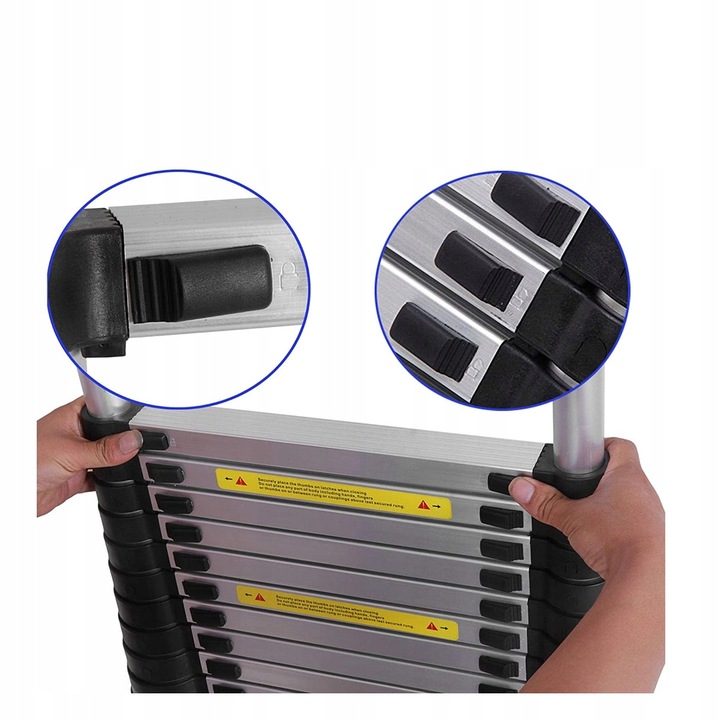 DRABINA TELESKOPOWA 6,2m Aluminiowa kładana przystawna Dayplus + hakiem