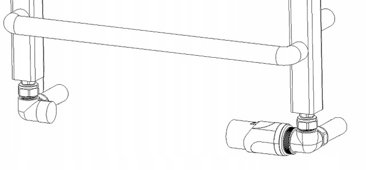 Zawór termostatyczny trójosiowy czarny All in One TULLY