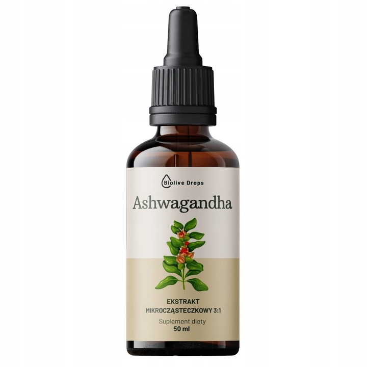 SOPLÓWKA JEŻOWATA ASHWAGNDHA LUKRECJA EKSTRAKT ADAPTOGENY 3 x 50ML Krople