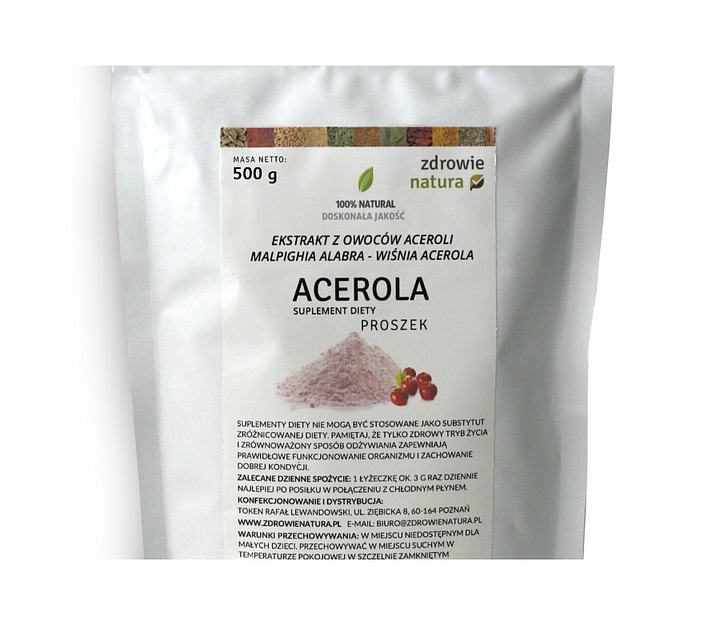 ACEROLA Naturalna Witamina C Proszek 500g