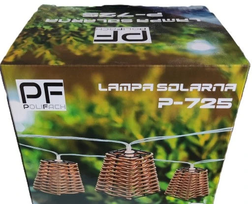 lampa solarna GIRLANDA 10ciepych LED dekoracja taras balkon koszyczek P-725