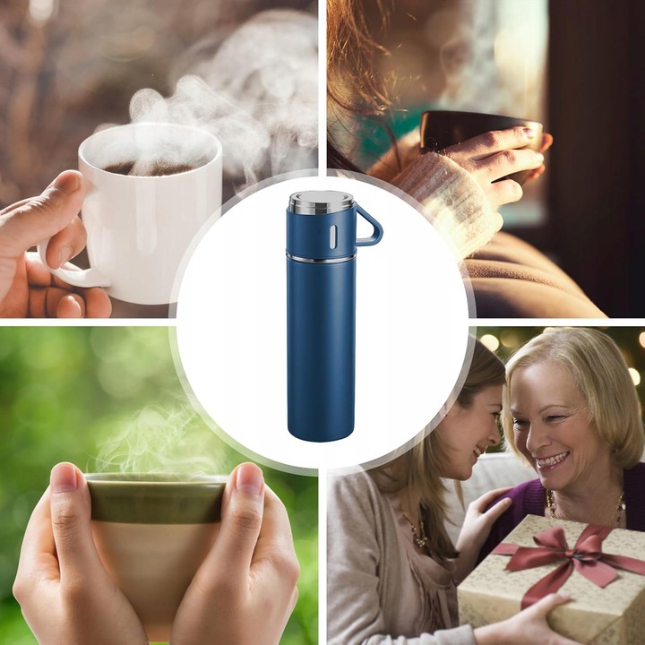 Termos Kubek Termiczny 500ml Na Gorące Napoje 12H Stal Nierdzewna 304