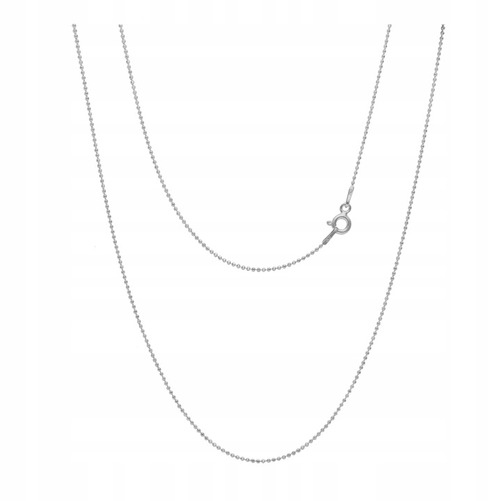 Łańcuszek Rodowany Damski Srebro pr. 925 Naszyjnik Kuleczki Prezent | 45 cm