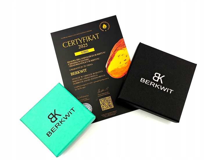 NASZYJNIK NA ZĄBKOWANIE BURSZTYN FASOLKA NIEPOLEROWANY