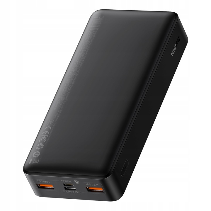 SZYBKI POWERBANK BASEUS 20000MAH 20W PD 3x USB USB-C 3A QC 3.0 BEZPIECZNY