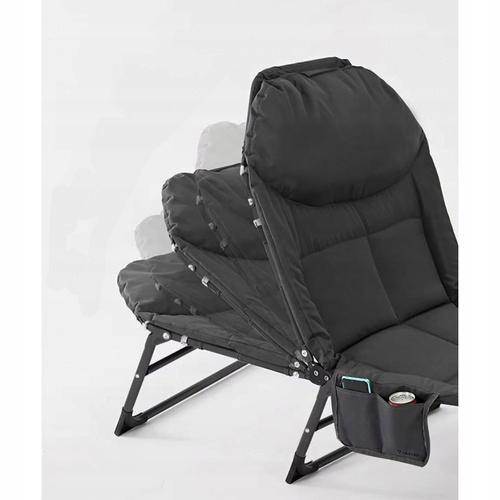 Łóżko polowe turystyczne Trizand 25380 200 cm x 65 cm szare