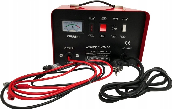 PROSTOWNIK SAMOCHODOWY DO AKUMULATORÓW 12V 24V 30A