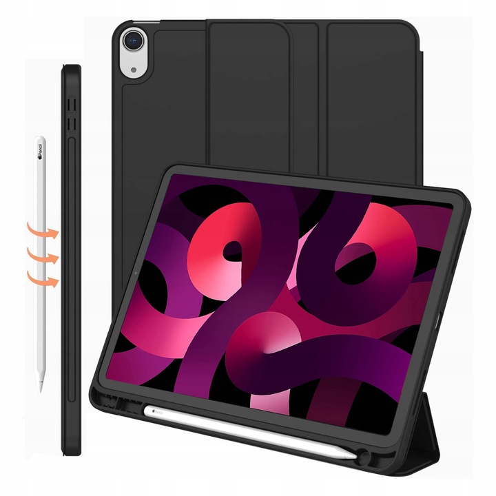 ETUI POKROWIEC CZARNY DO APPLE IPAD AIR 5 10.9'' 2022 A2589 A2591 A2588