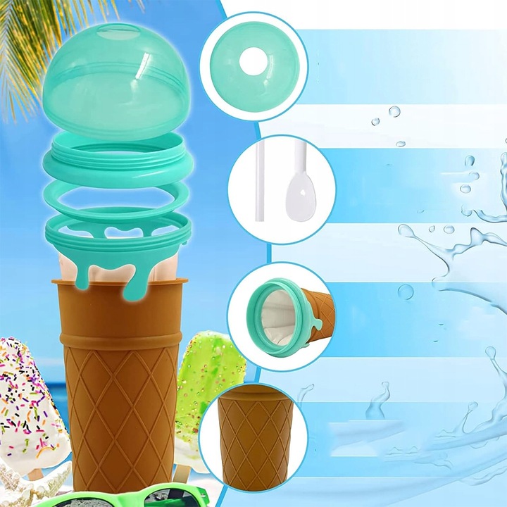 2X kubek Do Robienia Lodów Slushy na prezent 500ml