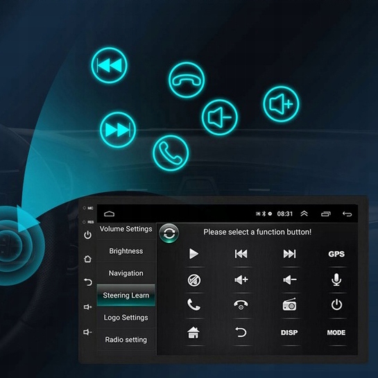 MEGA Radio Samochodowe ANDROID Bluetooth WiFi USB 2DIN GPS +KAMERA COFANIA