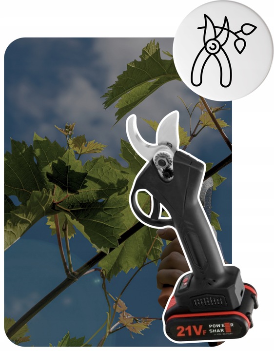 SEKATOR AKUMULATOROWY ELEKTRYCZNY NOŻYCE SEKATOR OGRODOWY 40 mm AKUMULATOR