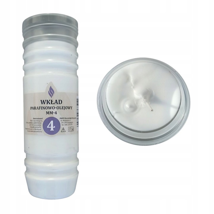 WKŁADY do ZNICZY 4 doby palenia OLEJOWE 15 sztuk