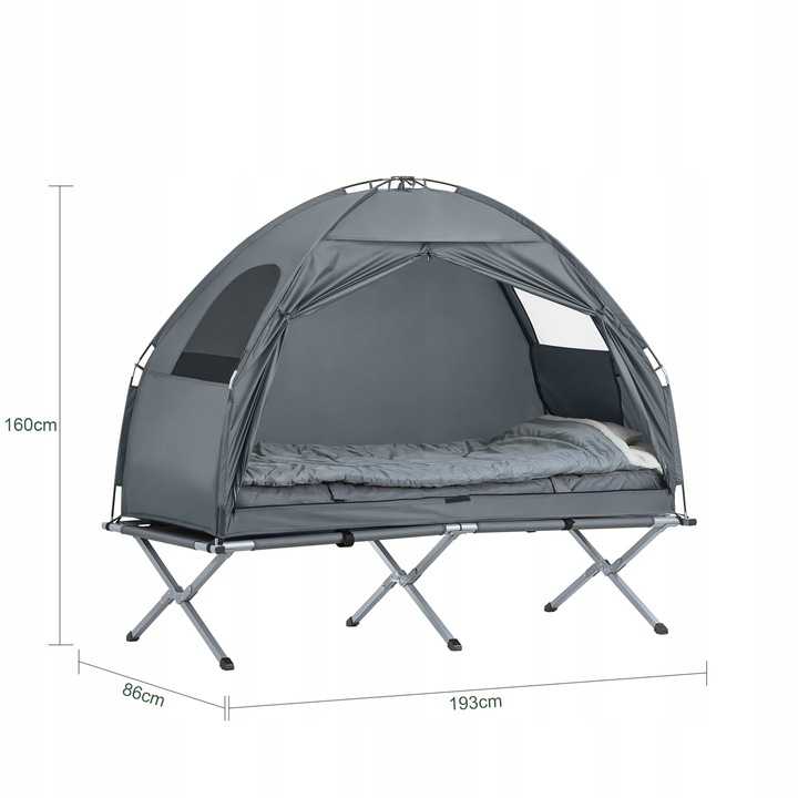 SoBuy Namiot Wodoodporny Leżak 1 Osoby Kempingowy Turystyczny OGS32-HG