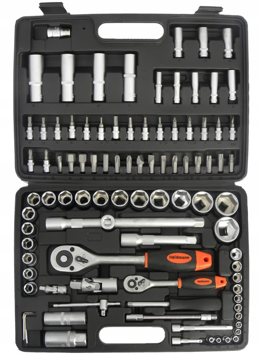 ZESTAW NARZĘDZI KLUCZY NASADOWYCH NASADKI I BITY 94 EL. 1/2" 1/4" 10-32