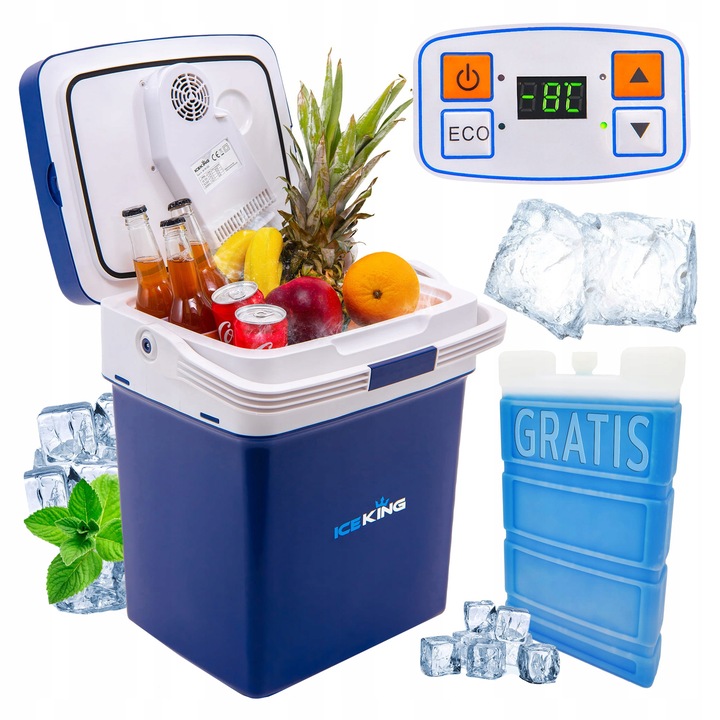 TURYSTYCZNA LODÓWKA 32L USB WYŚWIETLACZ + GRATIS
