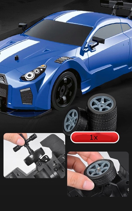 Samochód Zdalnie Sterowany RC Duży Do DRIFTU Auto na Pilota 4x4 Led Dym