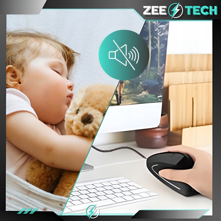 MYSZKA PIONOWA PRZEWODOWA USB WERTYKALNA CICHA DO KOMPUTERA LAPTOPA 3200DPI