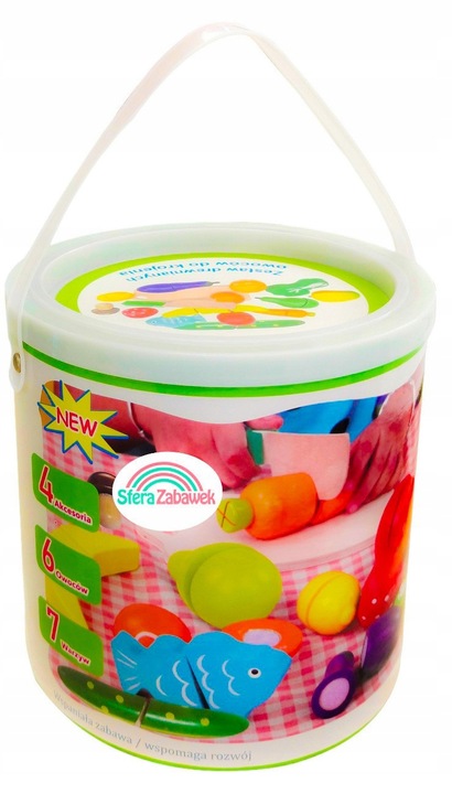 DREWNIANE OWOCE I WARZYWA DO KROJENIA NA RZEPY NÓŻ DESKA RZEP ZESTAW XL