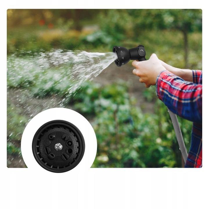 Zwijacz do wody HEVA wąż automatyczny ogrodowy 15m+1,5m pistolet zraszacz