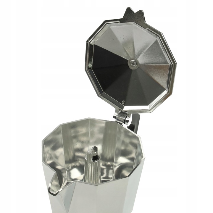 KAWIARKA ALUMINIOWA 450 ml 9 filiżanek SREBRNA DO KAWY + GRATIS