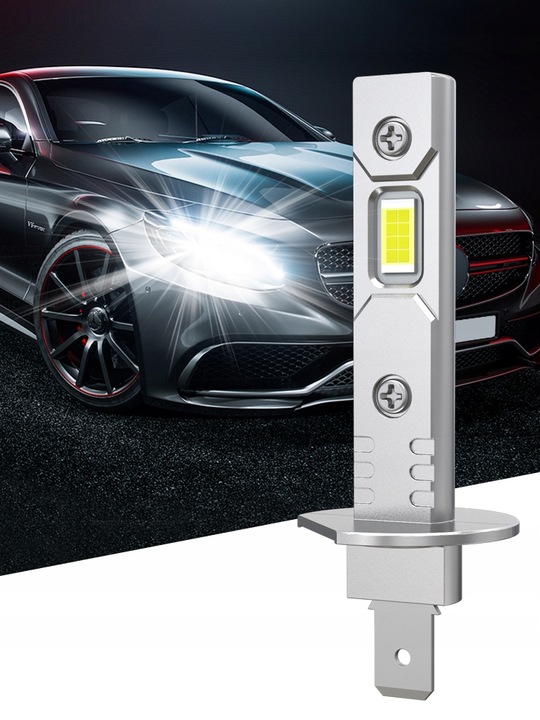 ŻARÓWKI LED H1 RETRIFY S&D ULTRA CICHE FANLESS LINE 1:1 BEZ ADAPTERÓW 6500K
