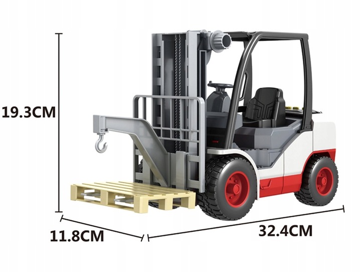 DUŻY WÓZEK WIDŁOWY Z NAPĘDEM Z PALETĄ DŻWIĘKI SZTAPLARKA WIDLAK GUMOWE KOŁA