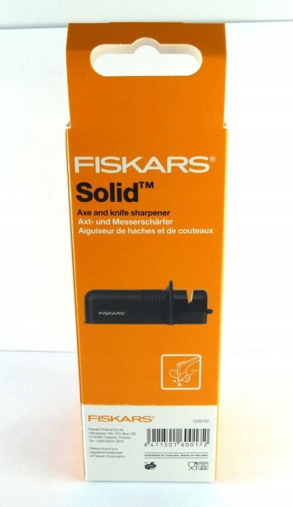 FISKARS SOLID MOCNA OSTRZAŁKA DO NOŻY NOŻA I SIEKIER 1026797 SOLIDNA CZARNA