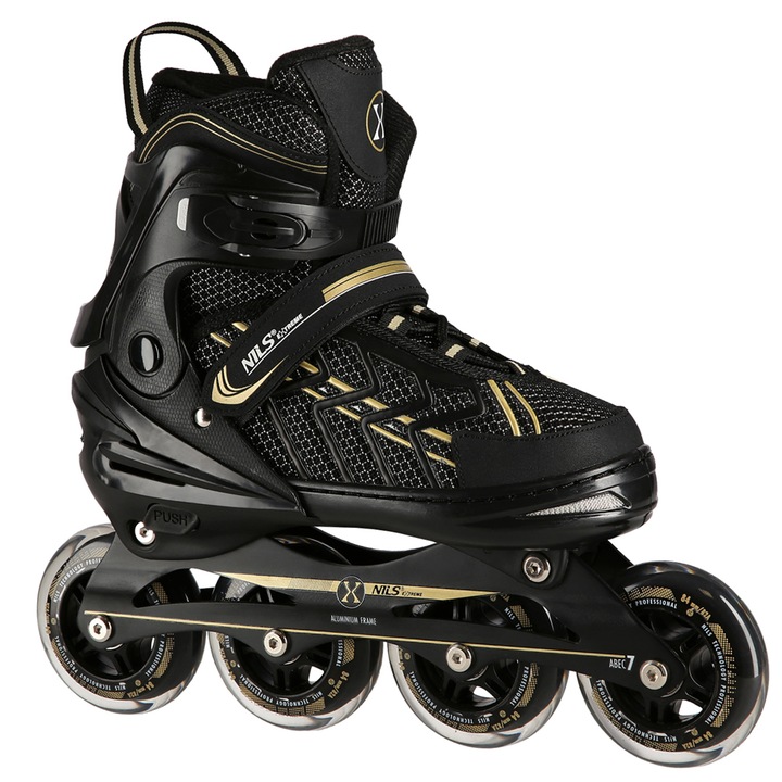 ŁYŻWOROLKI ROLKI Rekreacyjne Męskie Damskie Regulowane PU100 ABEC7 r. 43-45