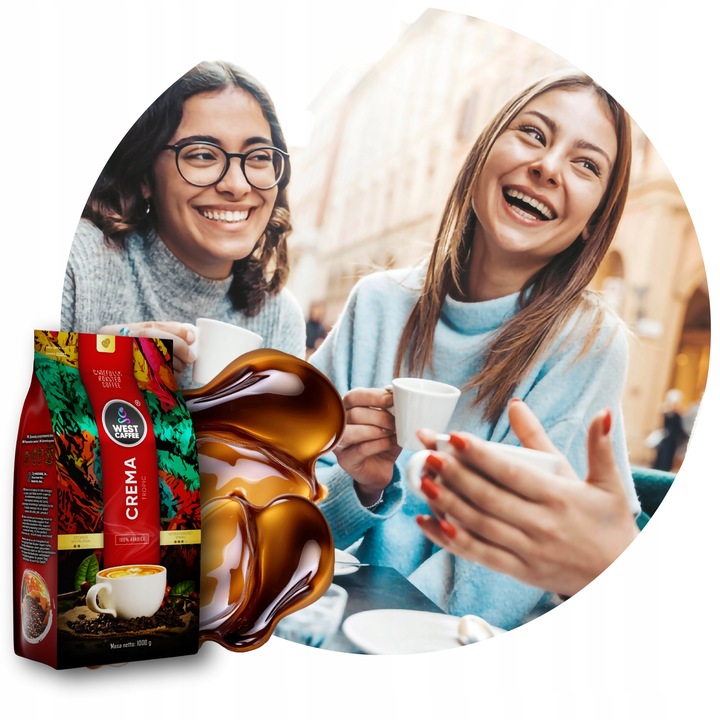 Kawa ziarnista - Crema Tropic - 100% Arabica 1kg Świeżo Palona WEST CAFFEE