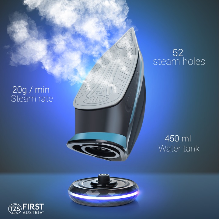 Żelazko parowe BEZPRZEWODOWE LED First Austria
